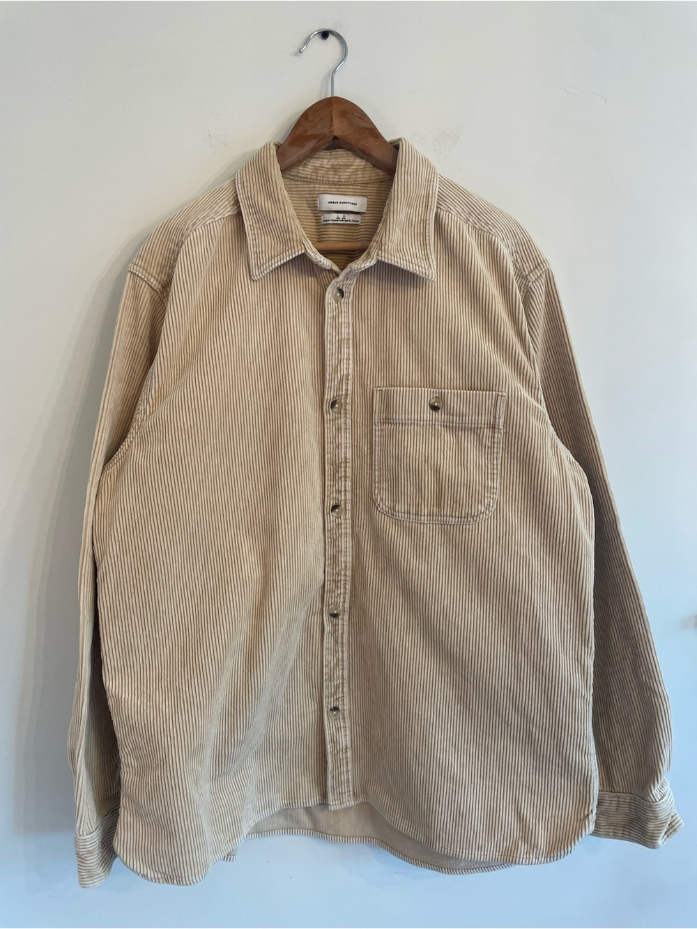 Oversized Oatmeal Corduroy Button Down